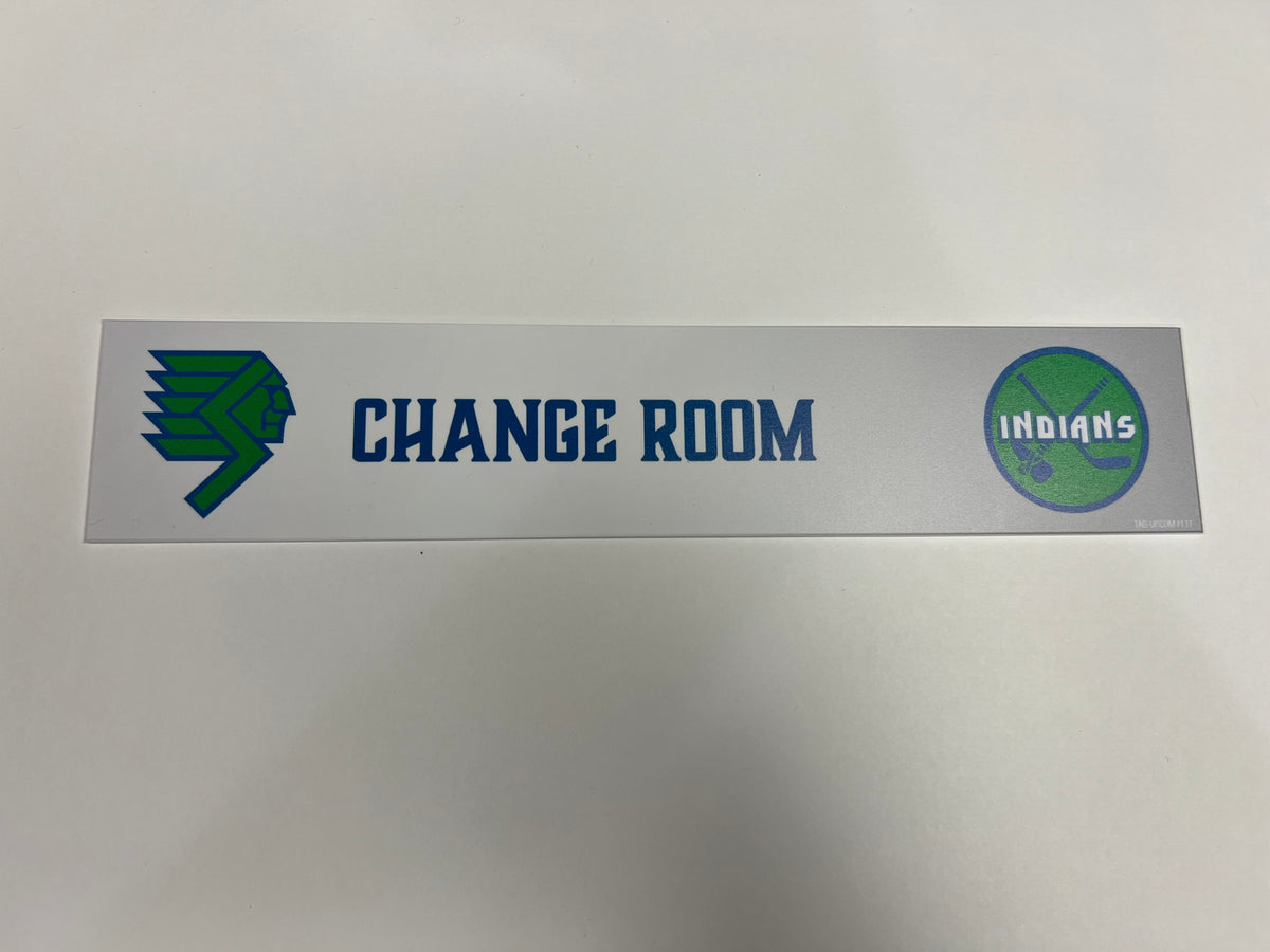2025-26 Throwback Indians Locker Nameplate