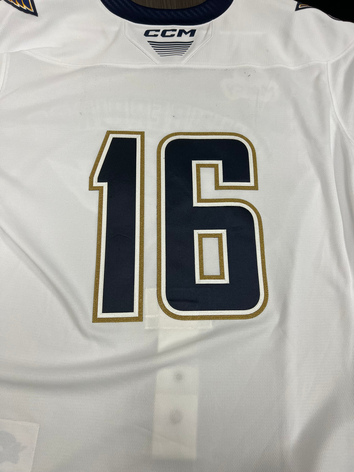 2025-26 White Authentic Jersey with #, No Name - Locker Room Issued
