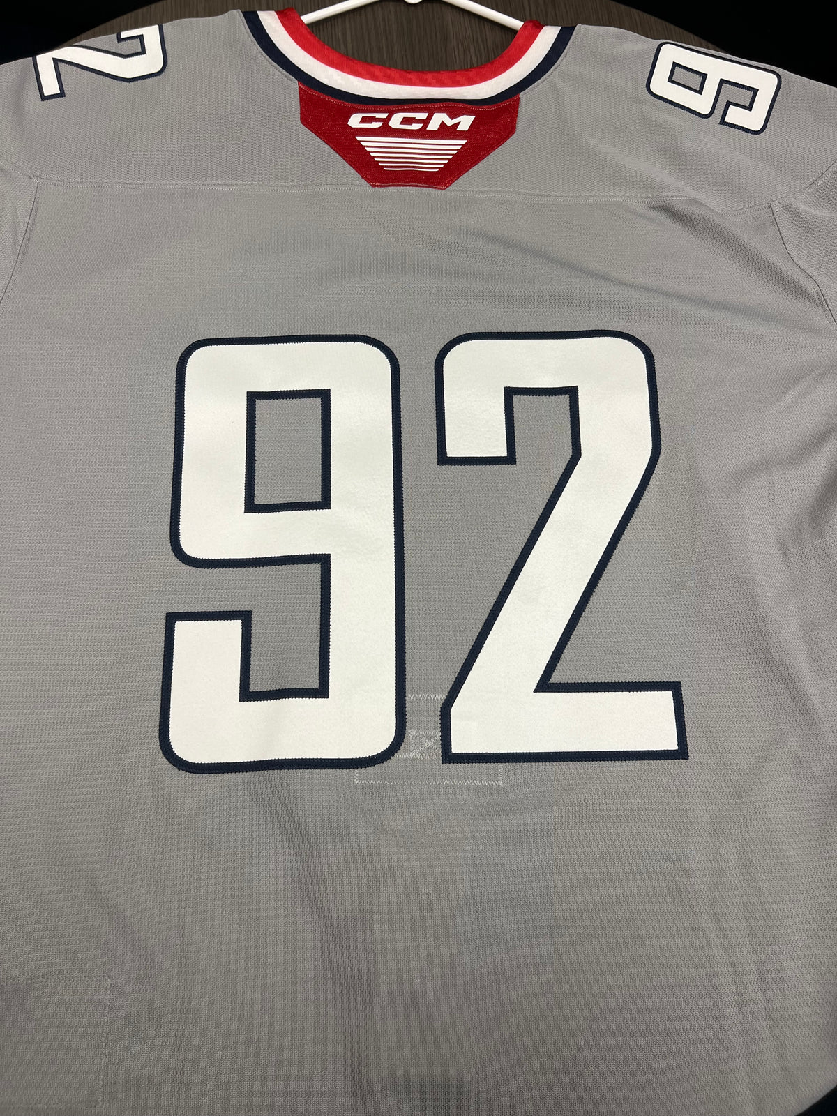 2025-26 Grey Authentic 3rd Jersey with #, No Name - Locker Room Issued