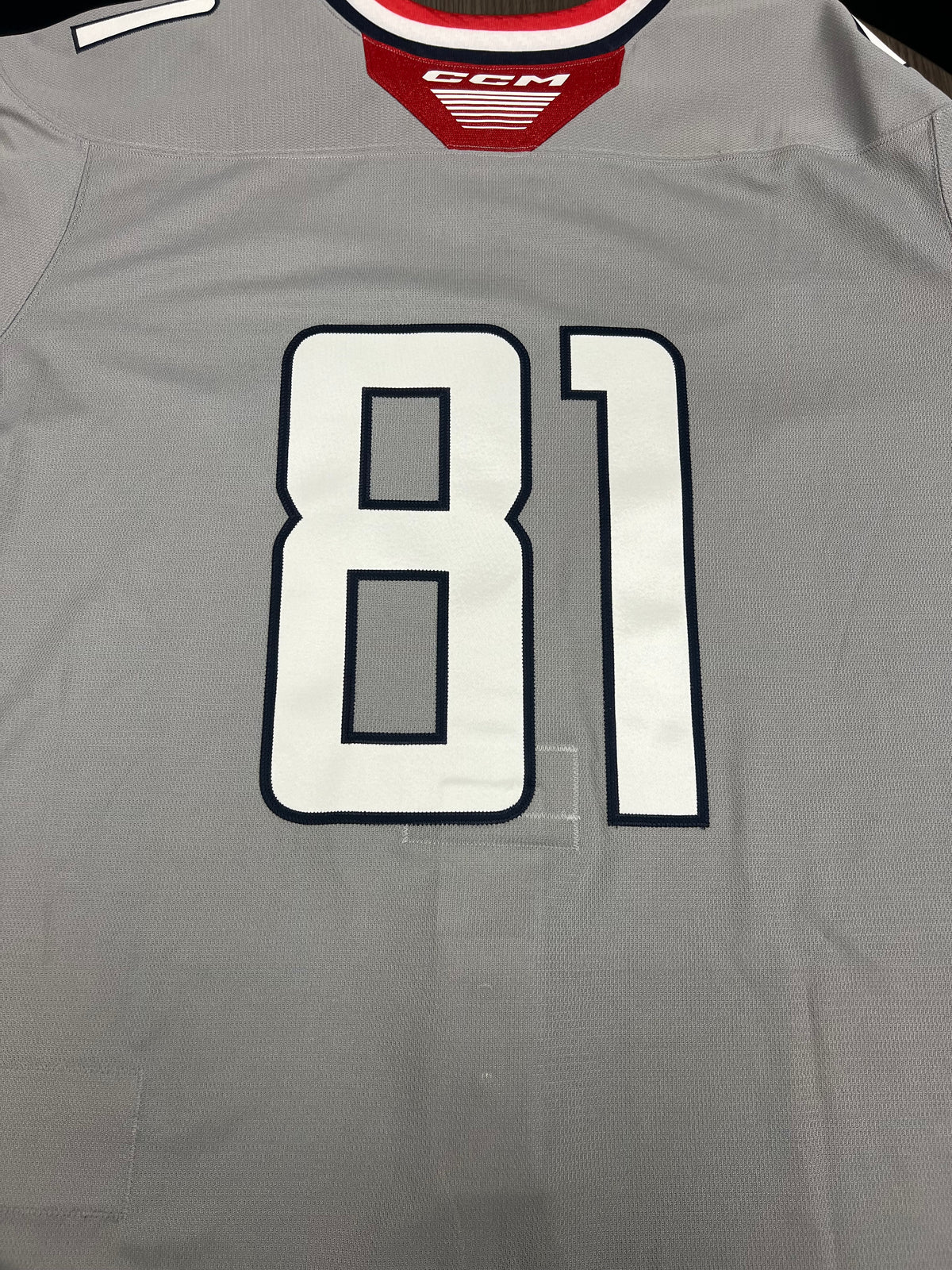 2025-26 Grey Authentic 3rd Jersey with #, No Name - Locker Room Issued