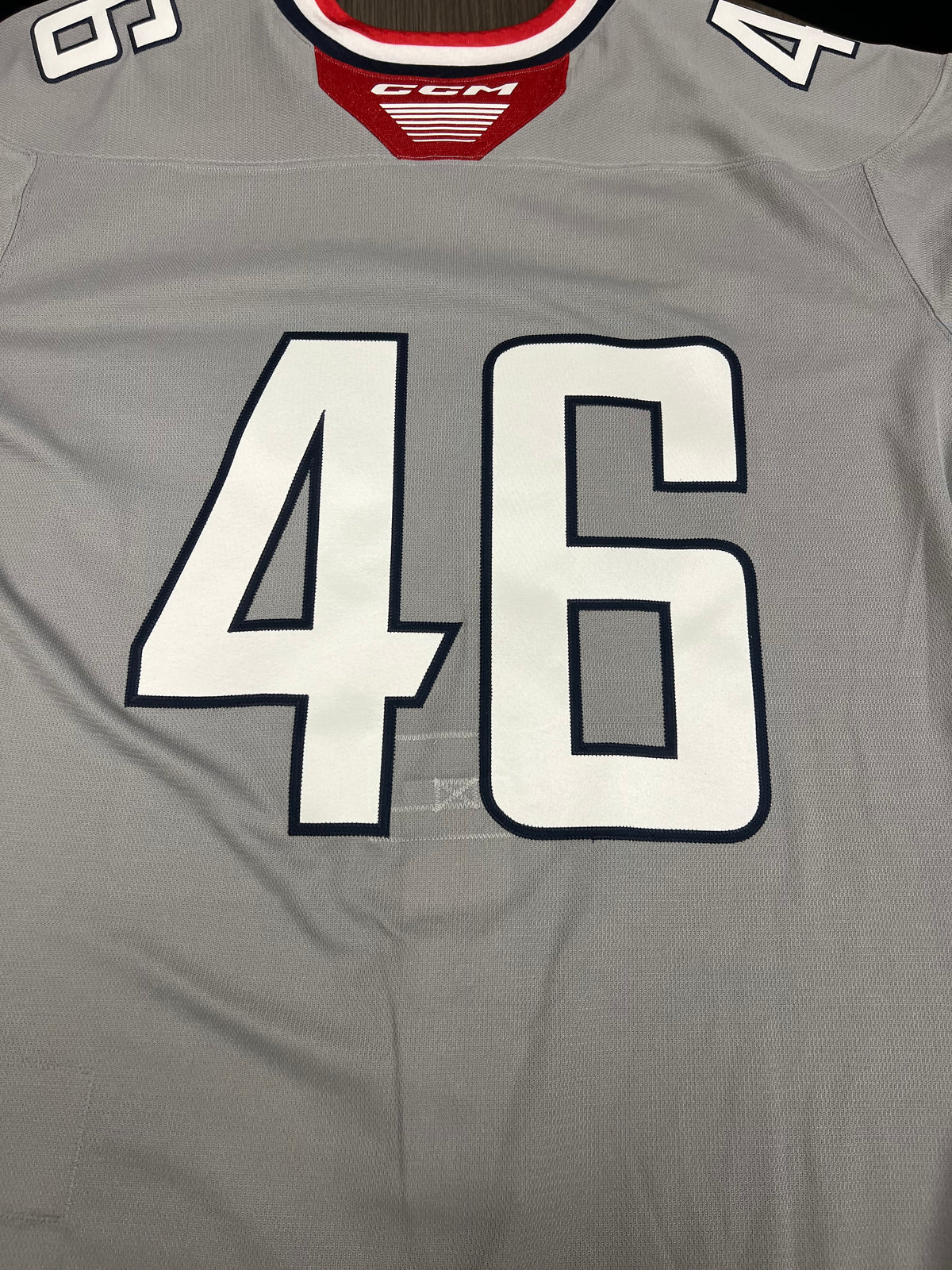 2025-26 Grey Authentic 3rd Jersey with #, No Name - Locker Room Issued
