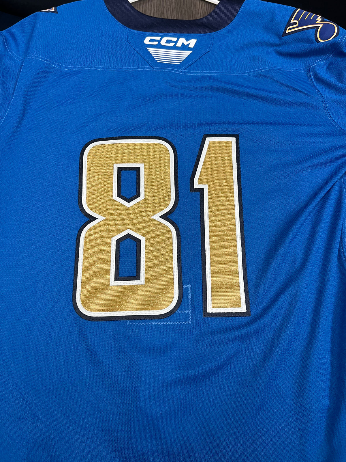 2025-26 Blue Authentic Jersey with #, No Name  - Locker Room Issued