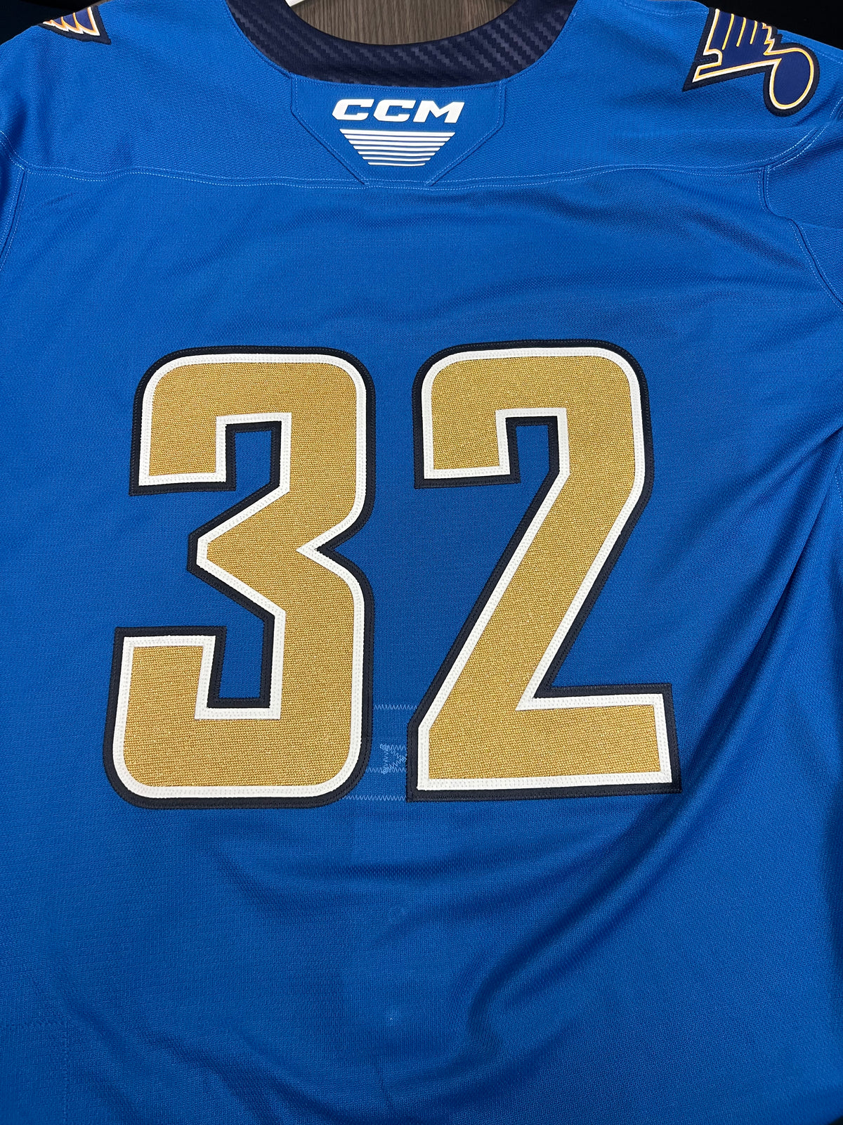 2025-26 Blue Authentic Jersey with #, No Name  - Locker Room Issued