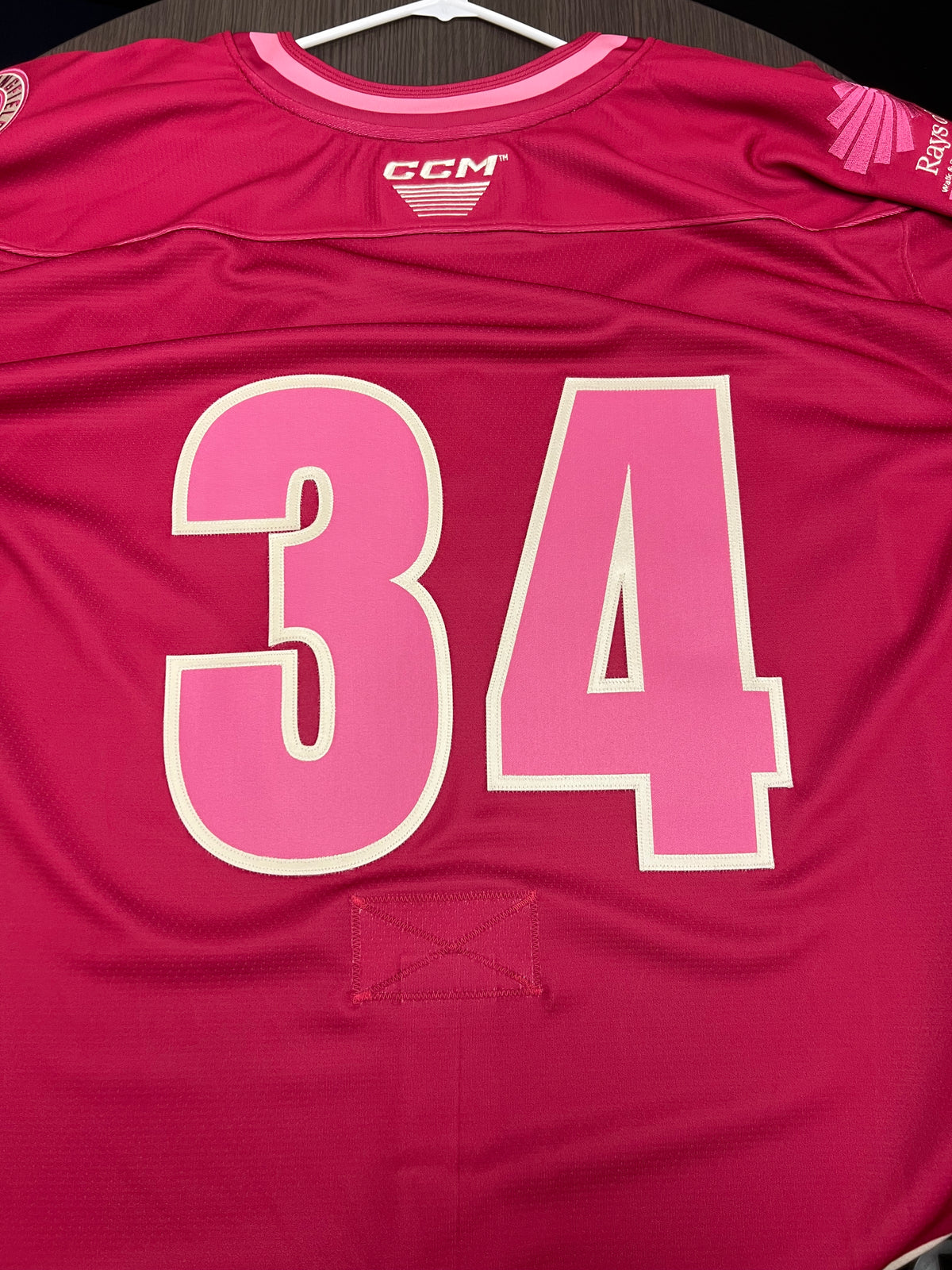 2025-26 Pink in the Rink Authentic Jersey with #, No Name - Locker Room Issued