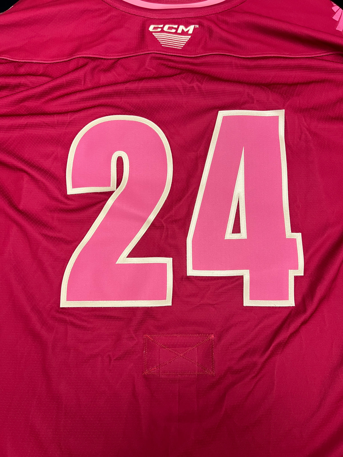 2025-26 Pink in the Rink Authentic Jersey with #, No Name - Locker Room Issued