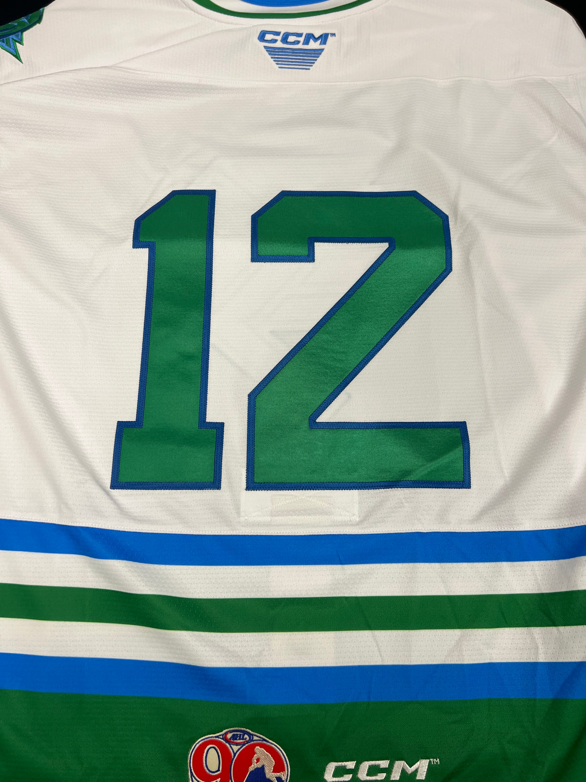 2025-26 White Indians Authentic Jersey with #, No Name - Locker Room Issued