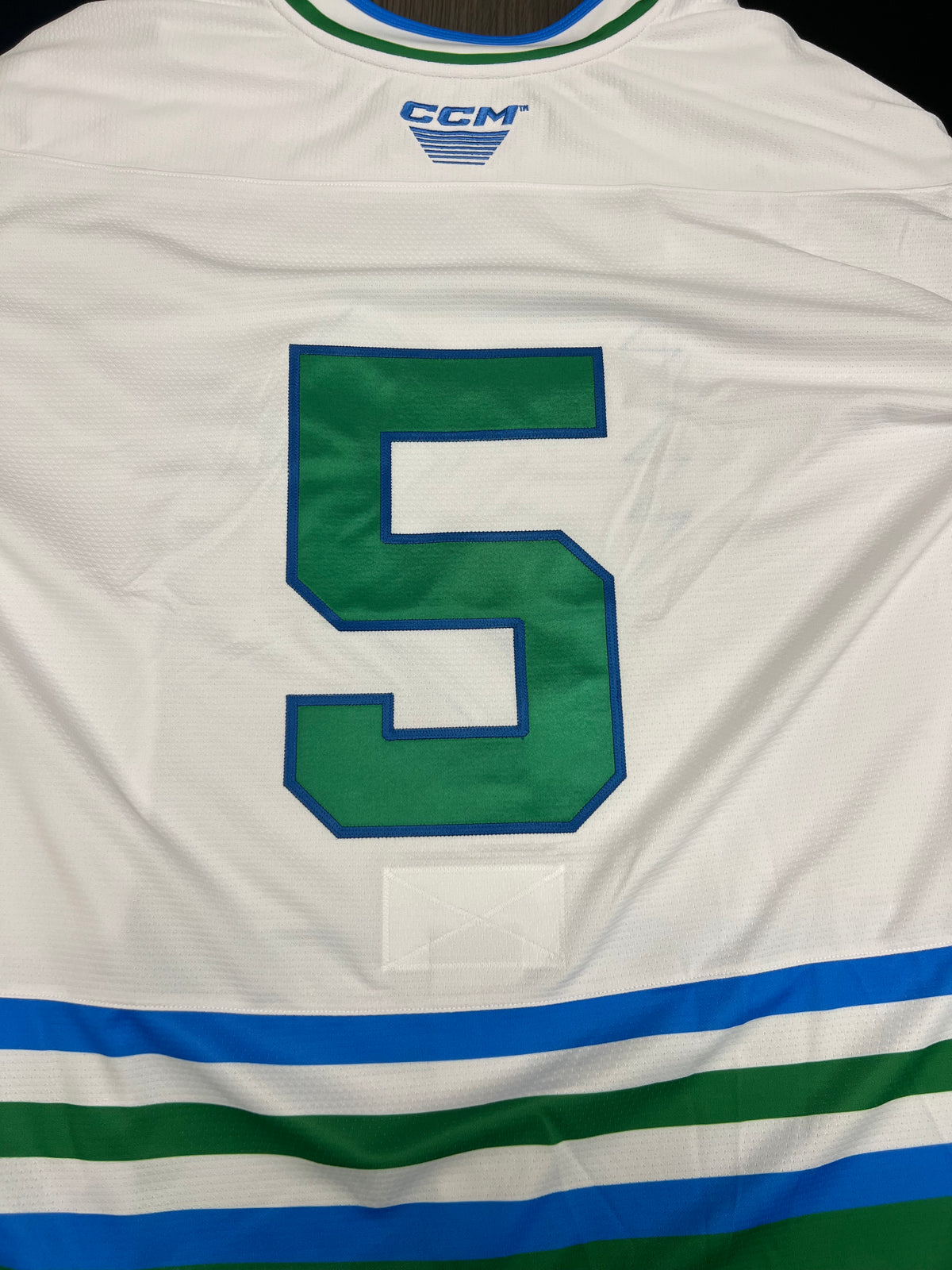 2025-26 White Indians Authentic Jersey with #, No Name - Locker Room Issued