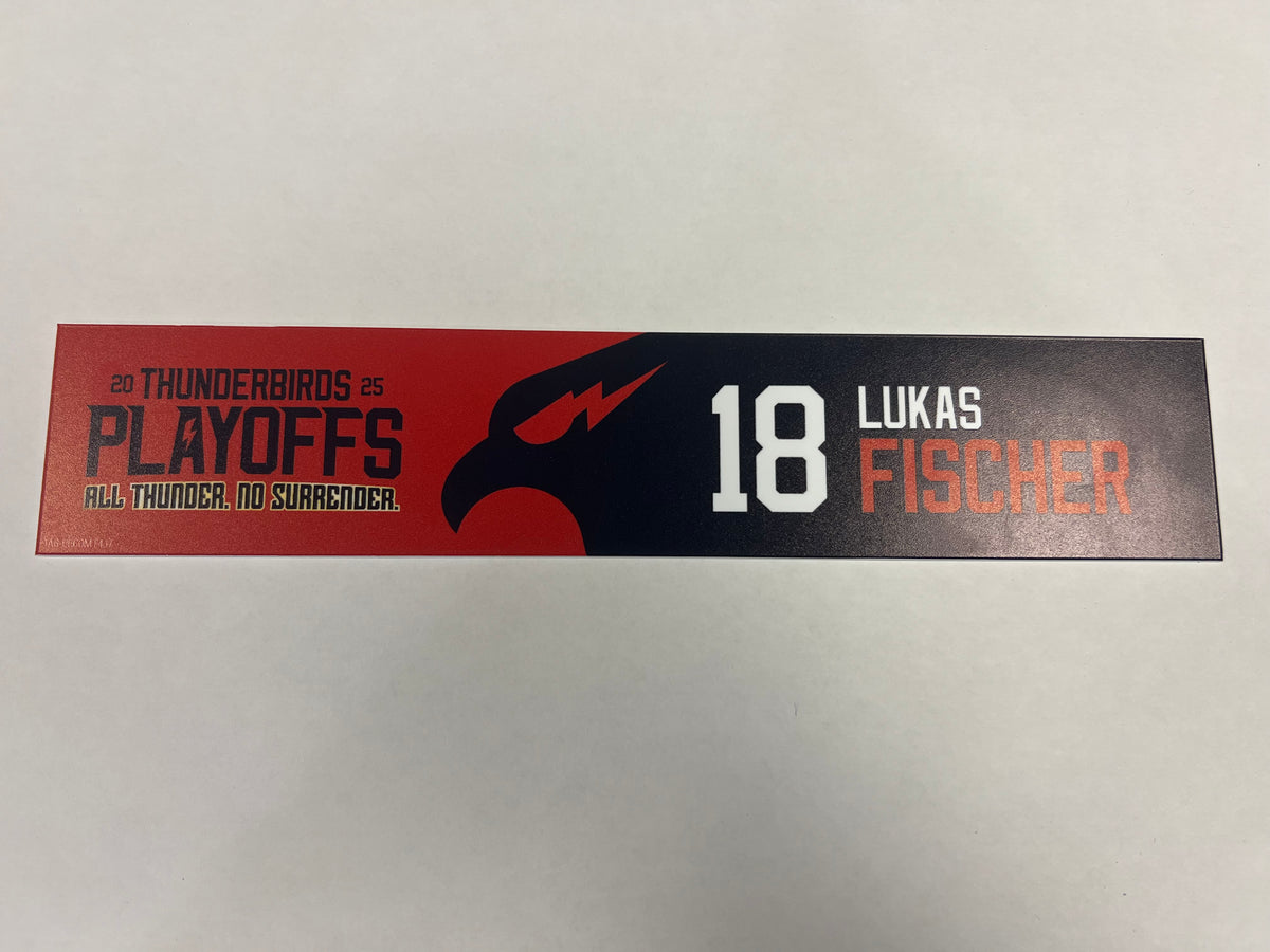 2024-25 T-Birds Playoff Locker Nameplates