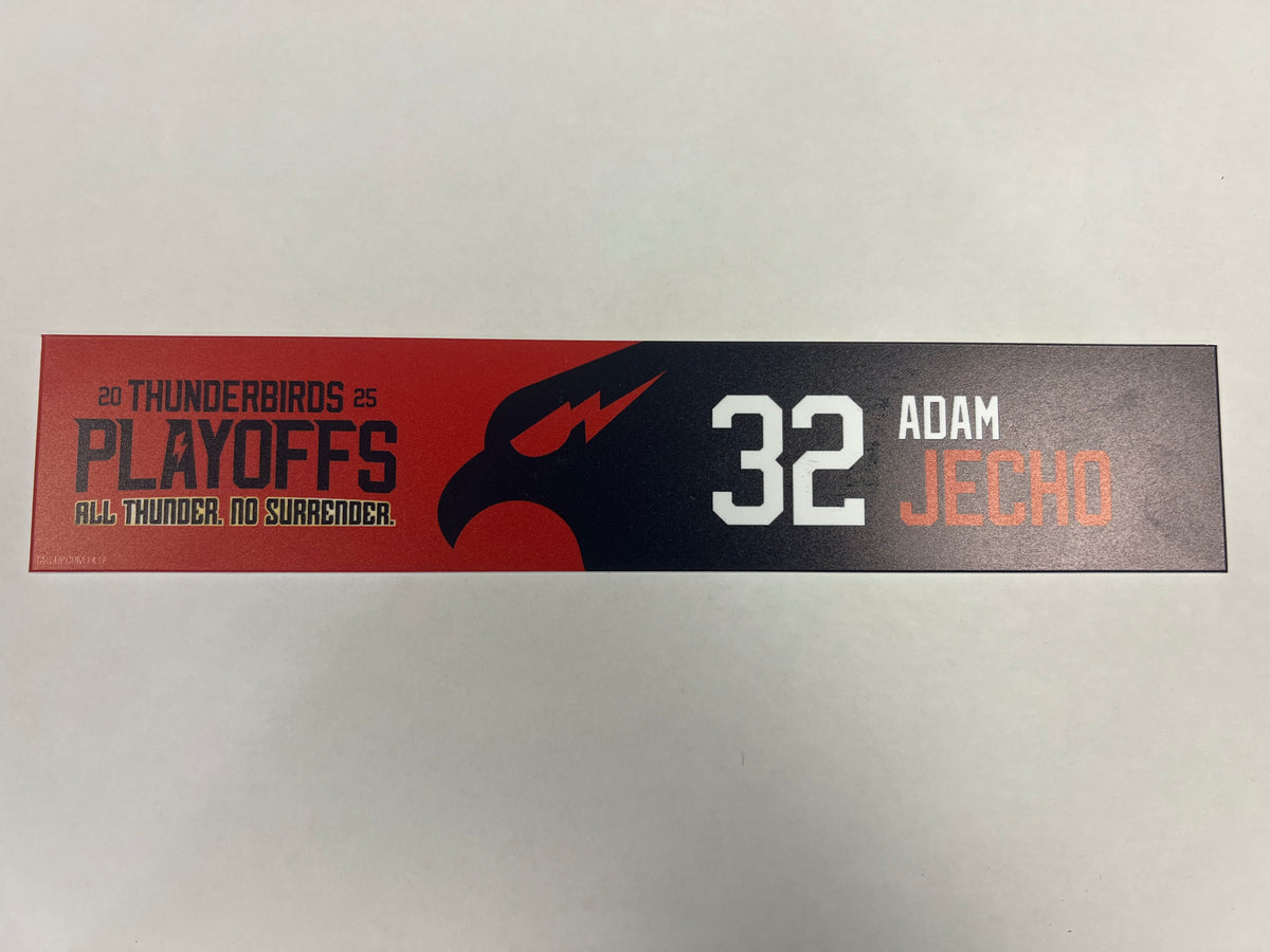 2024-25 T-Birds Playoff Locker Nameplates