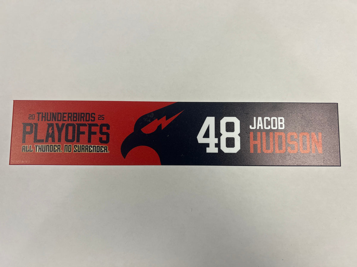 2024-25 T-Birds Playoff Locker Nameplates
