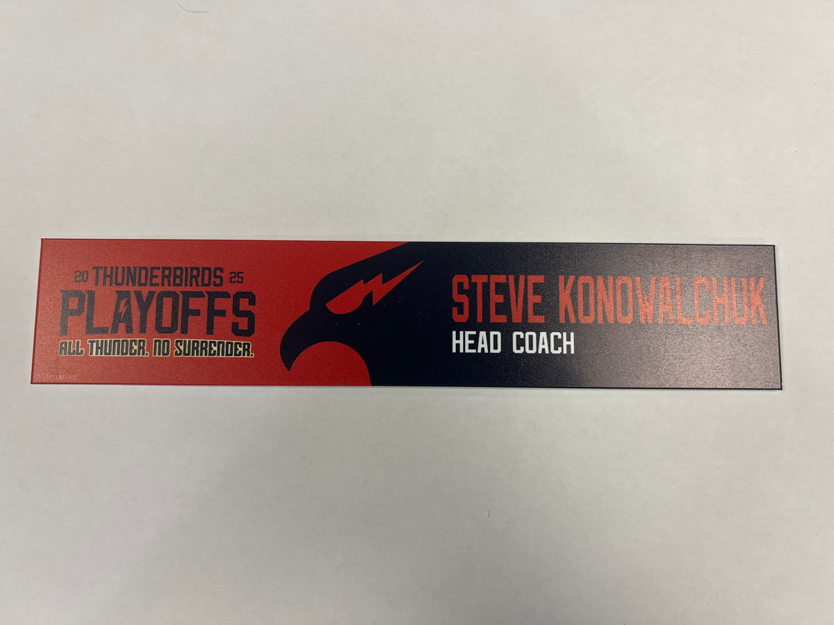 2024-25 T-Birds Playoff Locker Nameplates