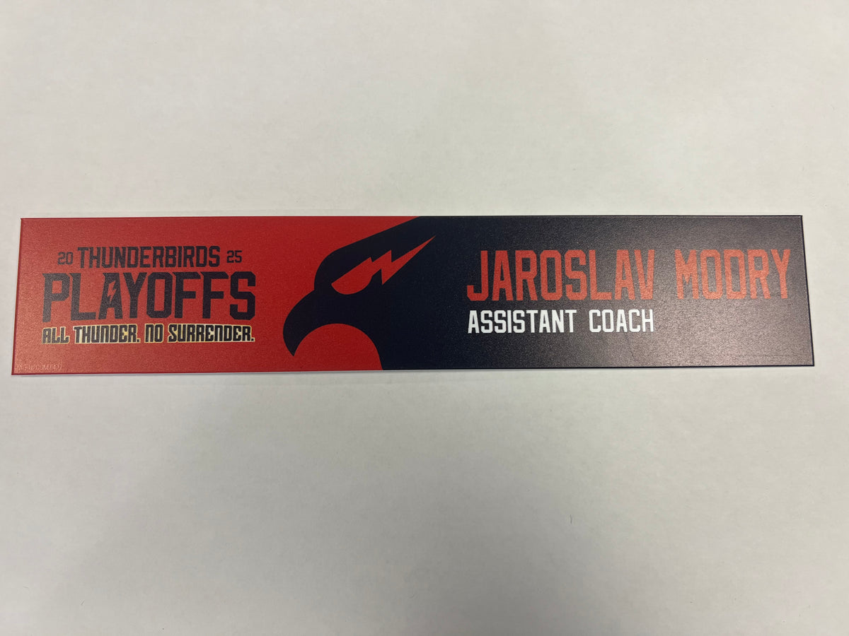 2024-25 T-Birds Playoff Locker Nameplates