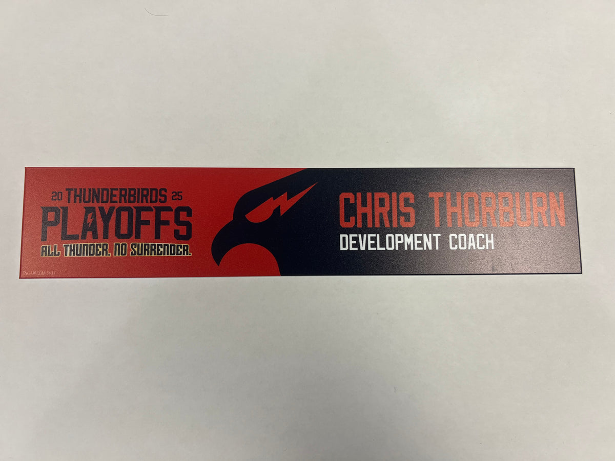 2024-25 T-Birds Playoff Locker Nameplates