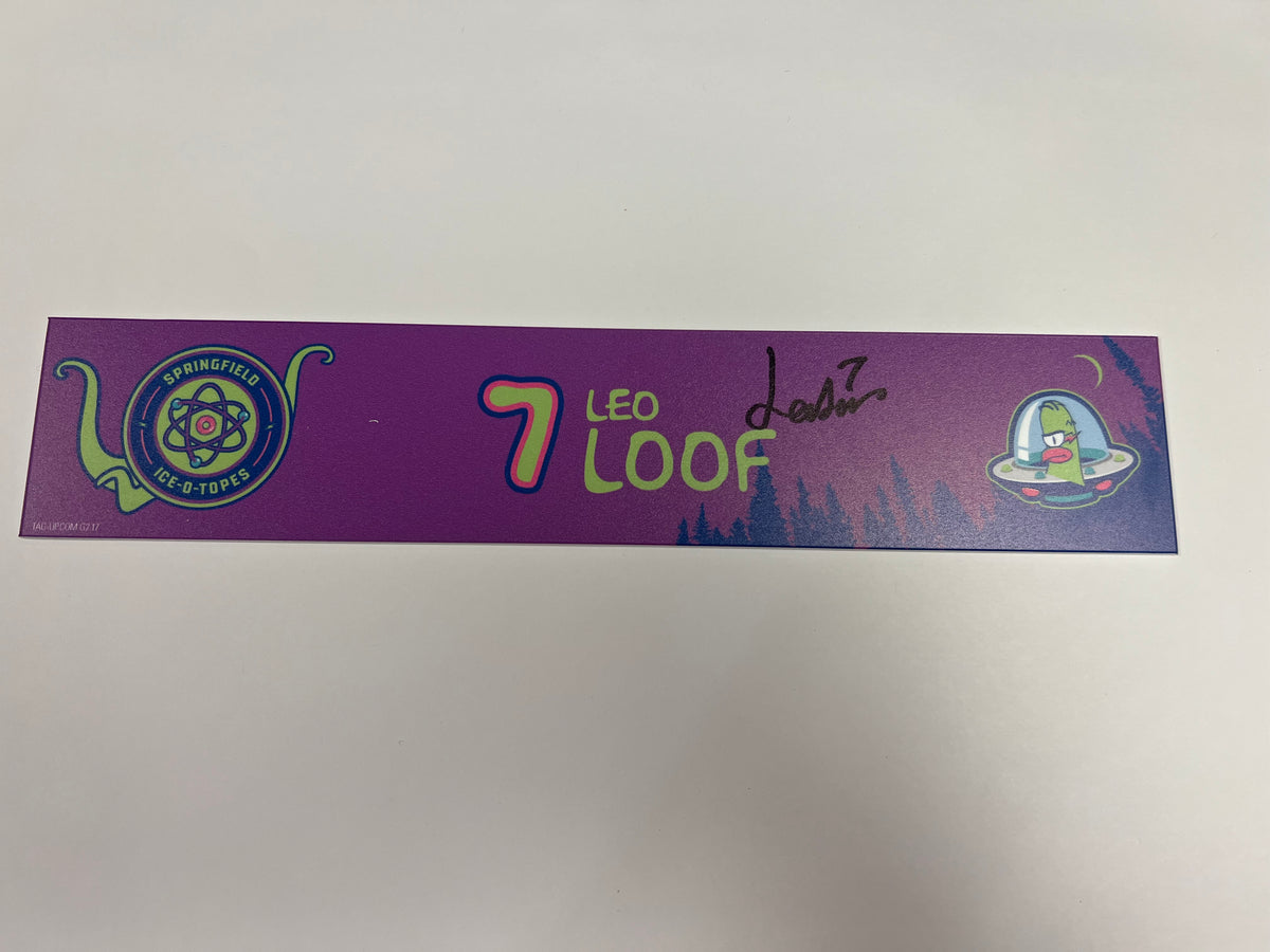 2025-26 Springfield Ice-O-Topes Locker Nameplate