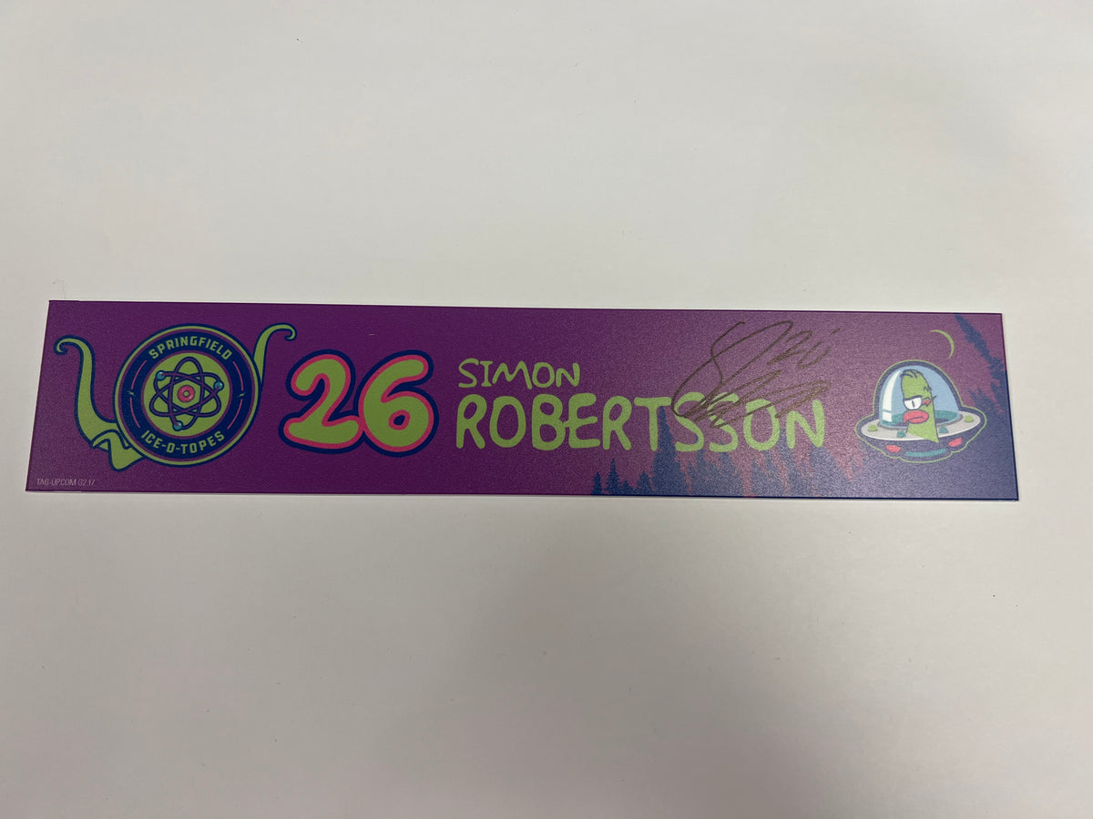 2025-26 Springfield Ice-O-Topes Locker Nameplate