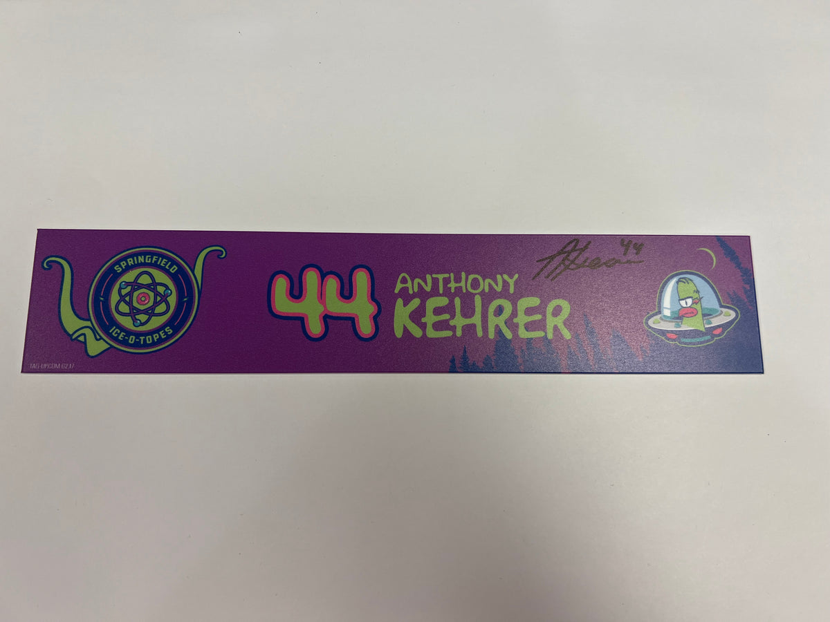 2025-26 Springfield Ice-O-Topes Locker Nameplate