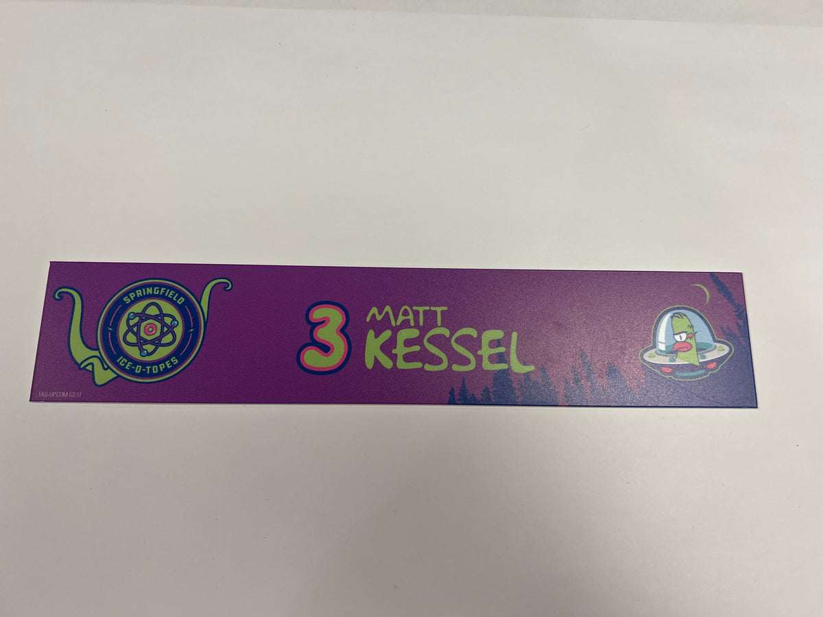 2025-26 Springfield Ice-O-Topes Locker Nameplate