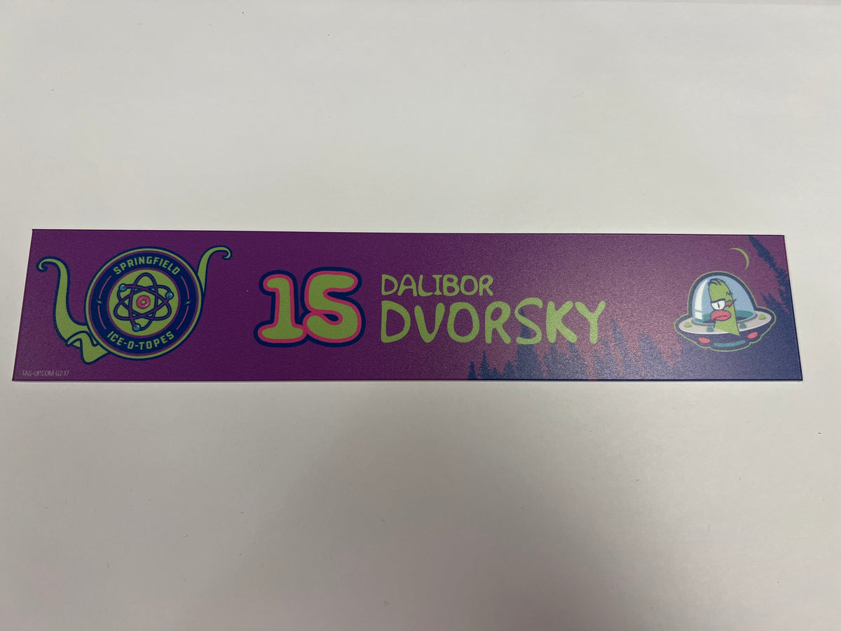2025-26 Springfield Ice-O-Topes Locker Nameplate