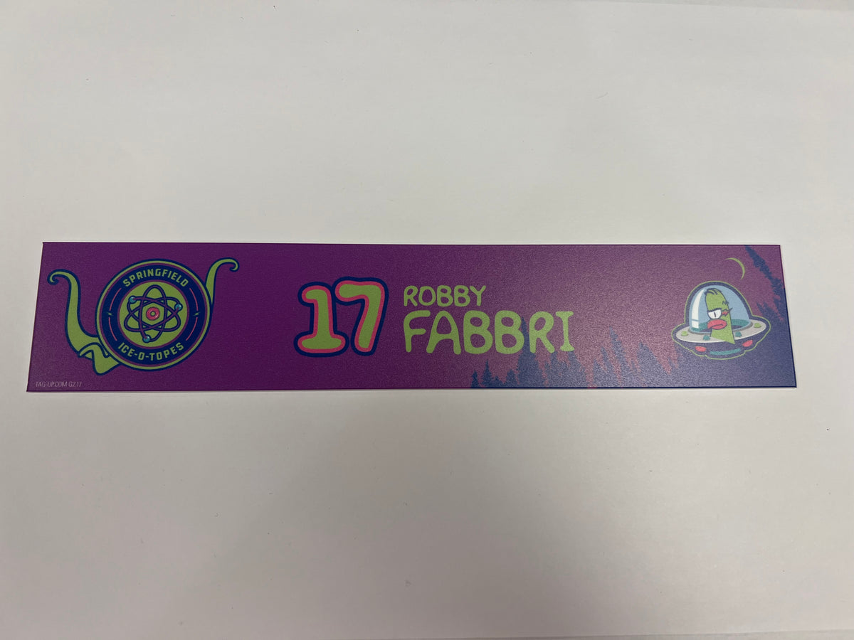 2025-26 Springfield Ice-O-Topes Locker Nameplate