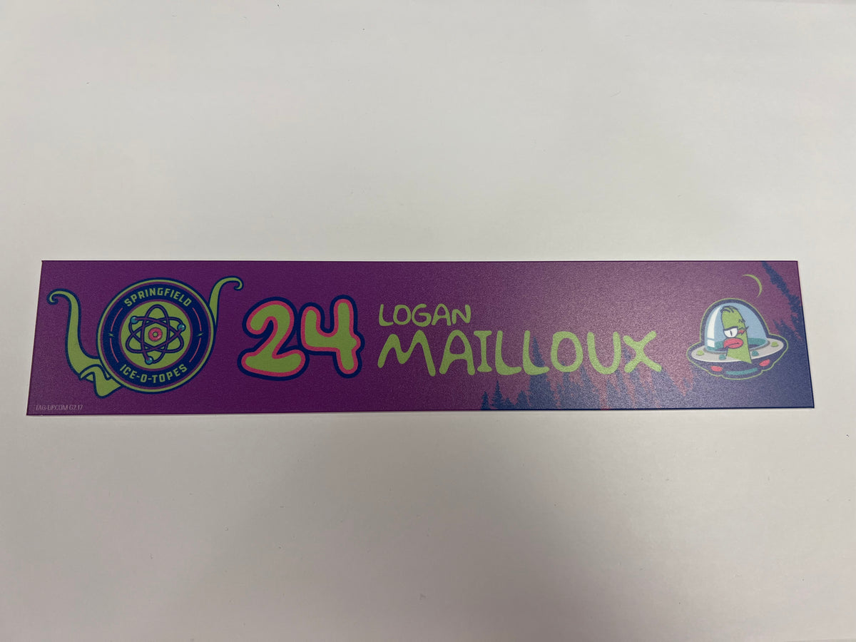 2025-26 Springfield Ice-O-Topes Locker Nameplate