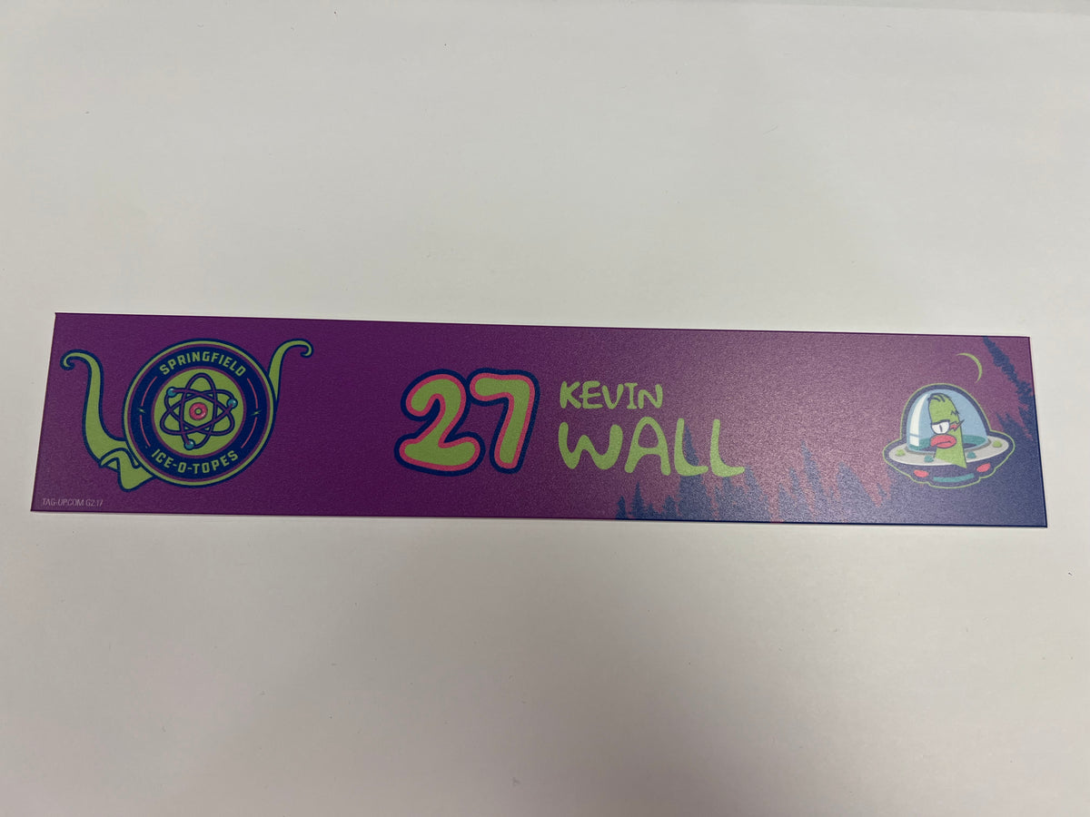 2025-26 Springfield Ice-O-Topes Locker Nameplate