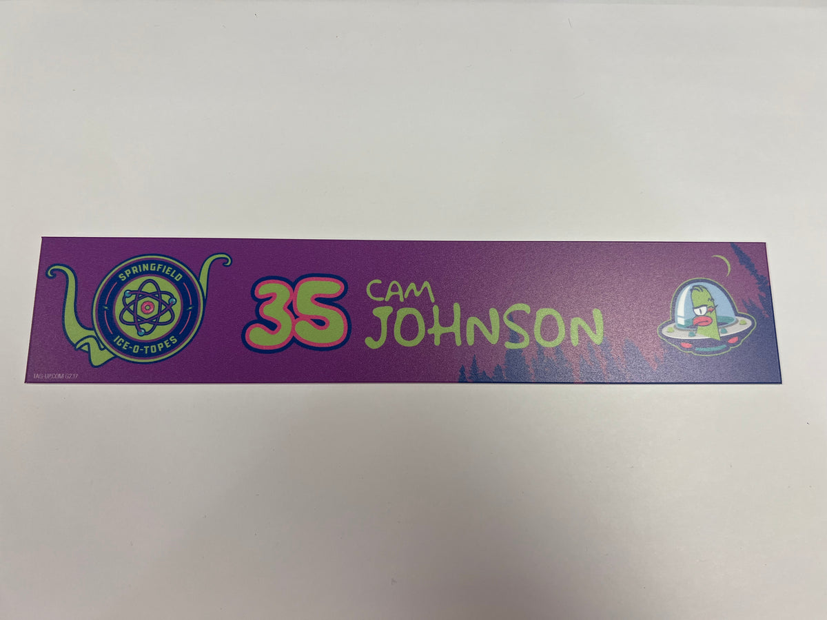 2025-26 Springfield Ice-O-Topes Locker Nameplate