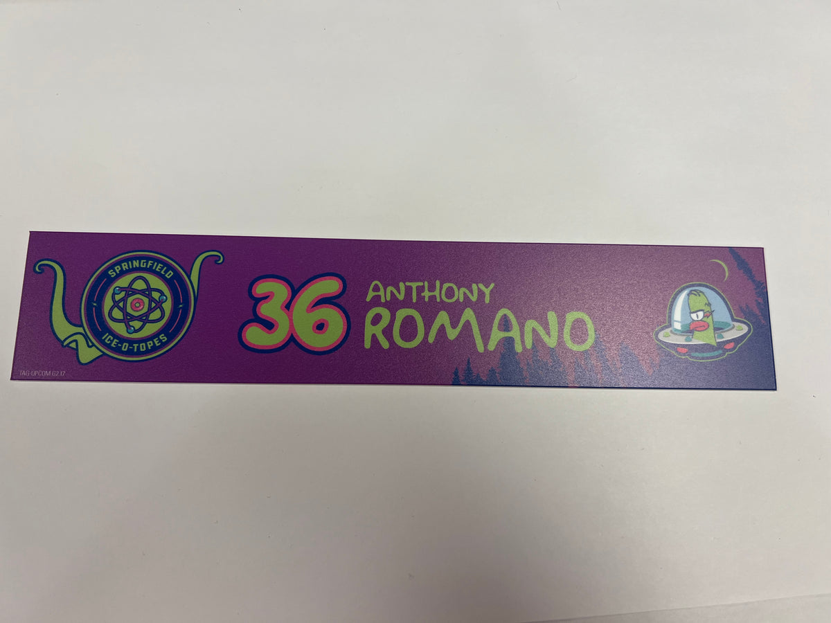 2025-26 Springfield Ice-O-Topes Locker Nameplate