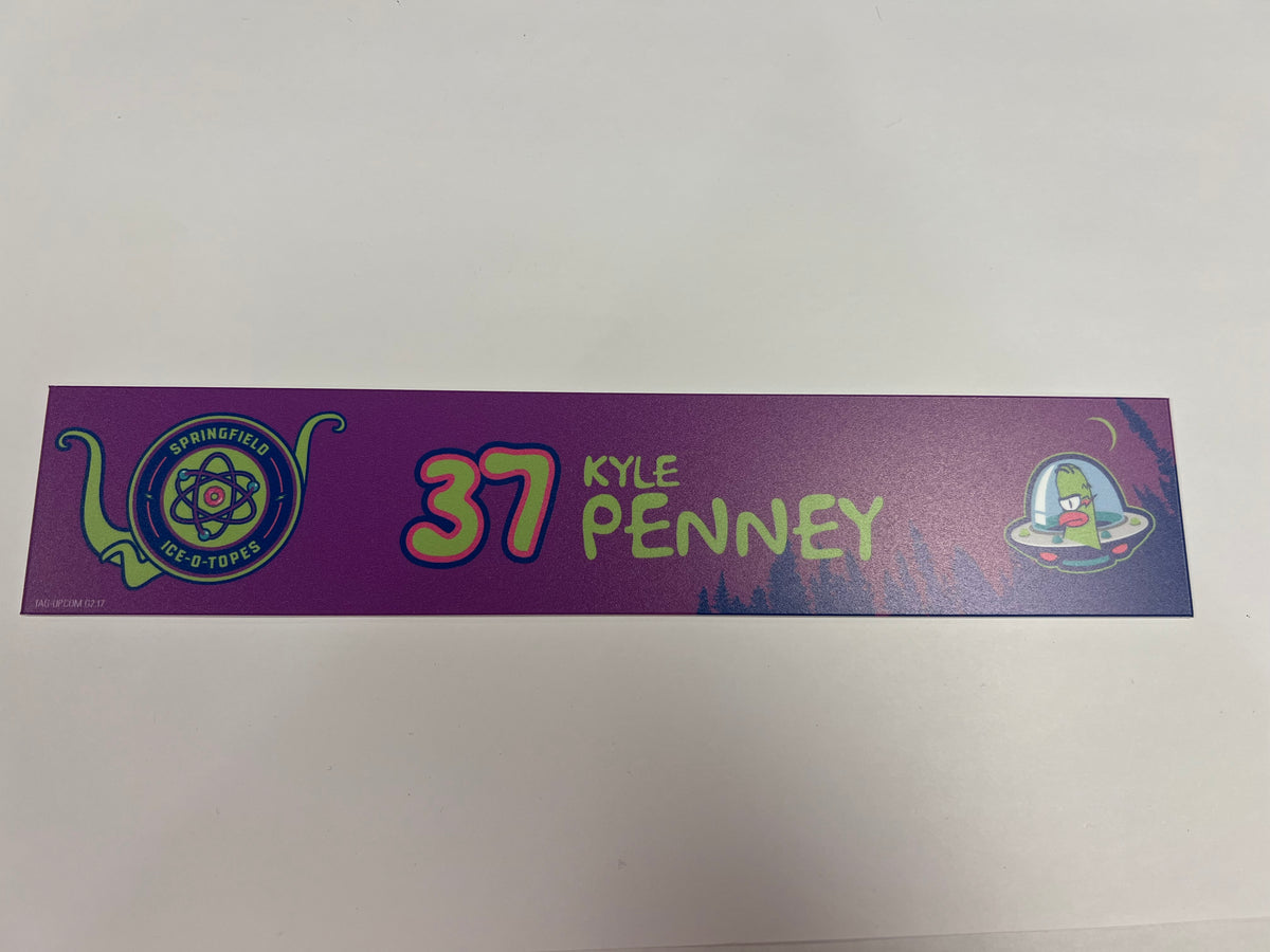 2025-26 Springfield Ice-O-Topes Locker Nameplate