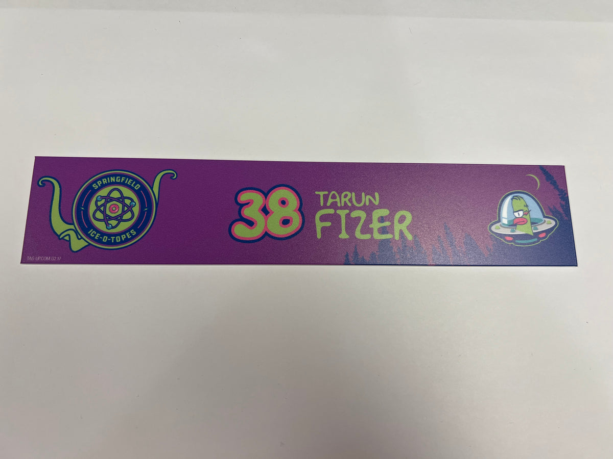 2025-26 Springfield Ice-O-Topes Locker Nameplate