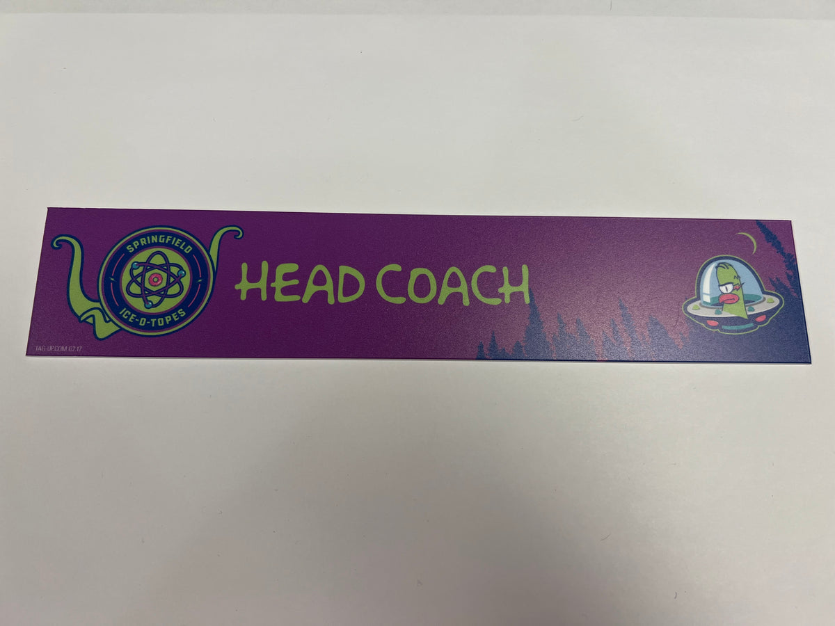 2025-26 Springfield Ice-O-Topes Locker Nameplate