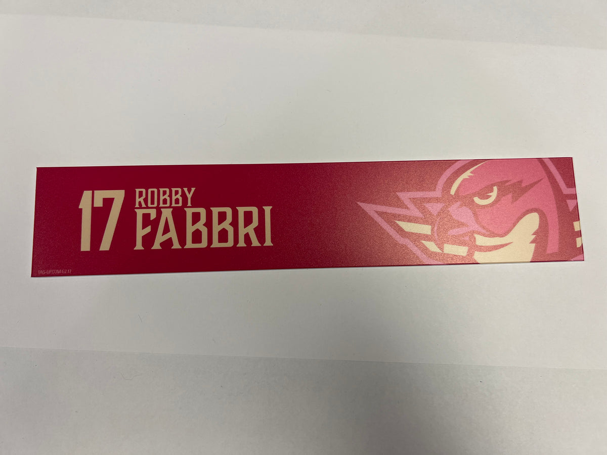 2025-26 Pink in the Rink Locker Nameplate