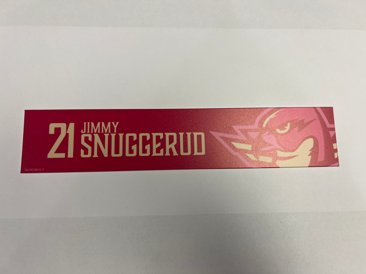 2025-26 Pink in the Rink Locker Nameplate