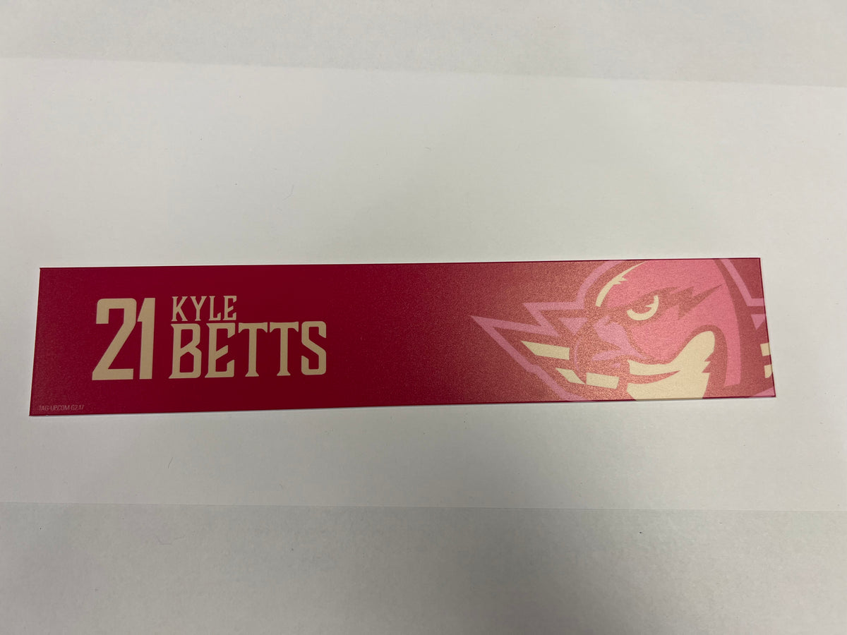 2025-26 Pink in the Rink Locker Nameplate