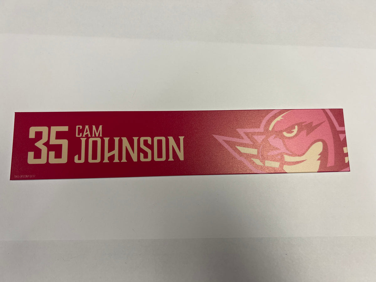 2025-26 Pink in the Rink Locker Nameplate