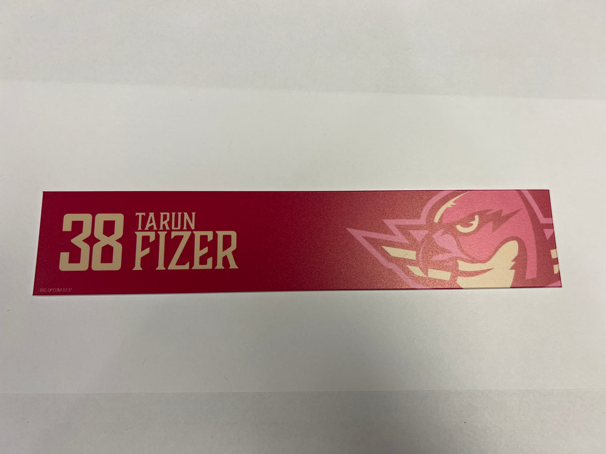 2025-26 Pink in the Rink Locker Nameplate