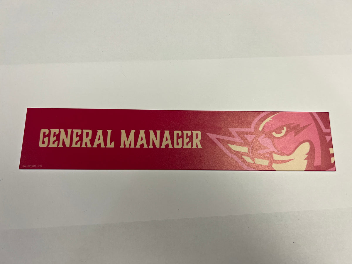 2025-26 Pink in the Rink Locker Nameplate