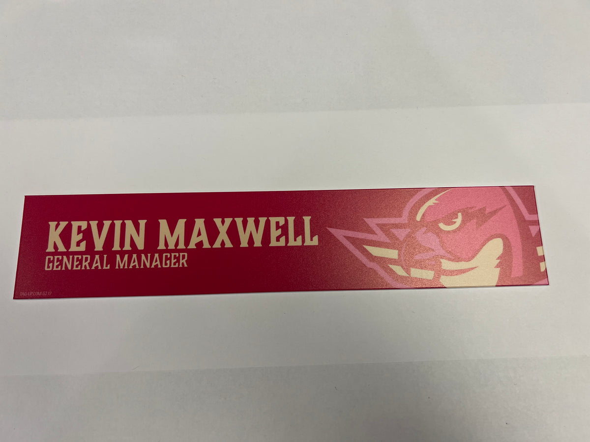 2025-26 Pink in the Rink Locker Nameplate