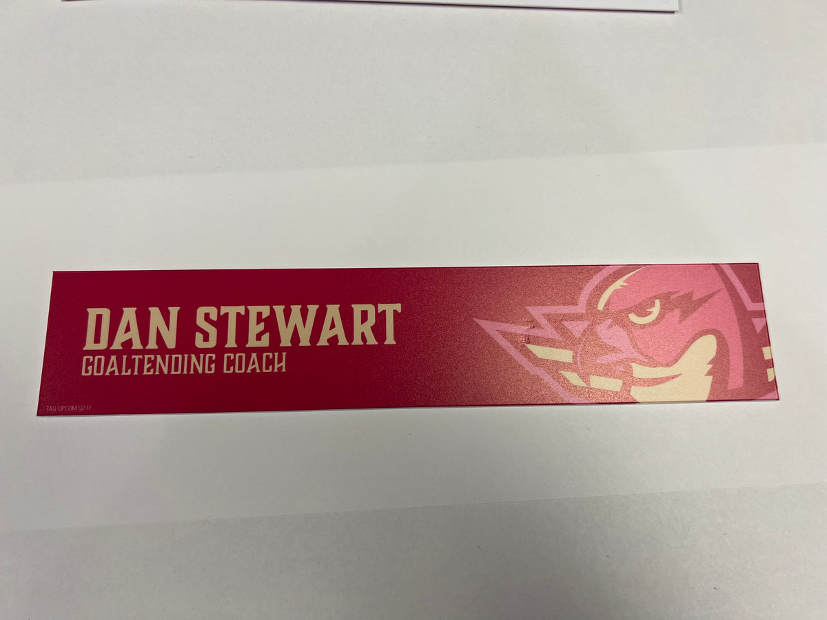 2025-26 Pink in the Rink Locker Nameplate