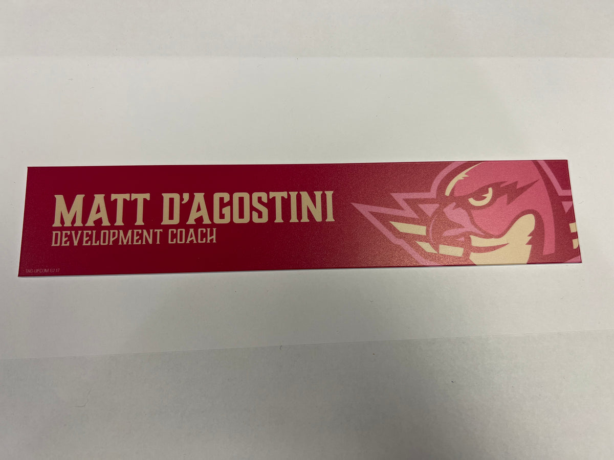 2025-26 Pink in the Rink Locker Nameplate