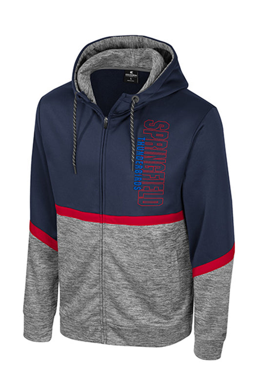 The Gang Full Zip Poly Hoodie Navy/Grey