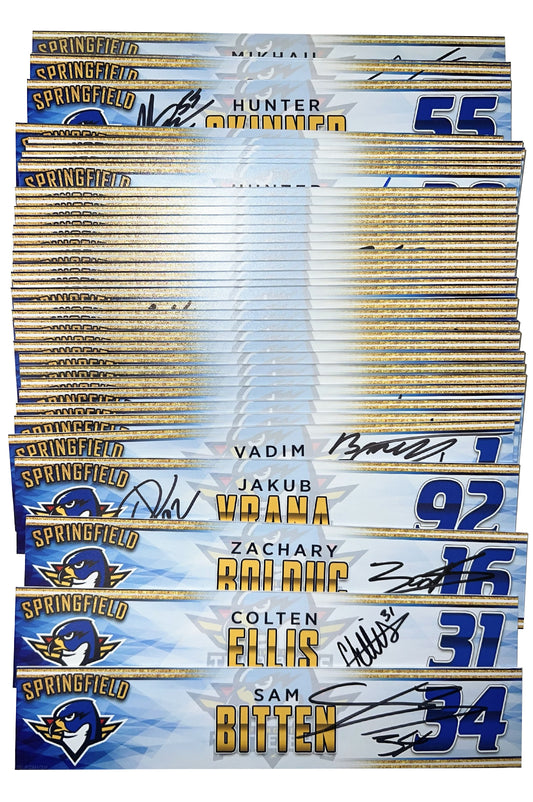 2023-24 Springfield Thunderbirds 3rd Jersey Locker Nameplate