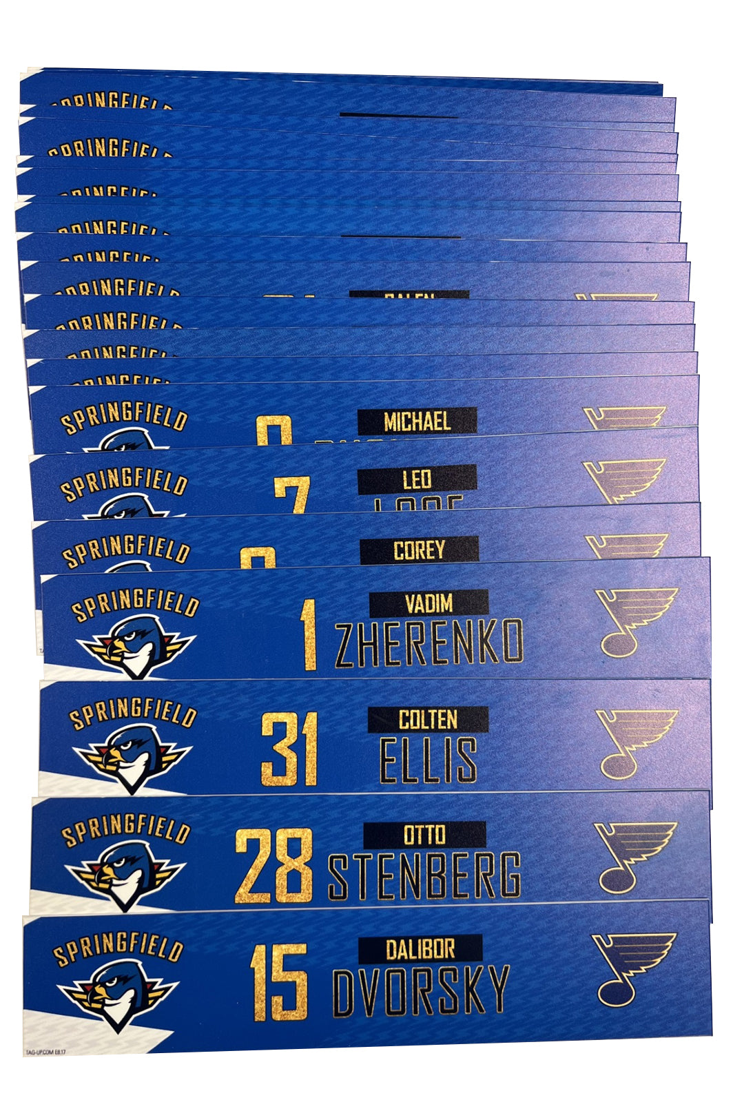 2024-25 T-Birds 3rd Jersey Locker Nameplates